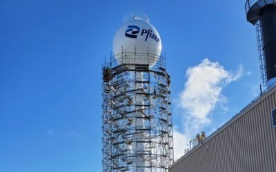 NPS Completes Scaffolding on North Tower at Pfizer in Kalamazoo